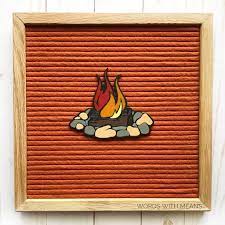 Campfire Icon For Letterboards And