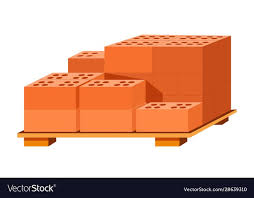 Building Materials Pile Bricks Stack