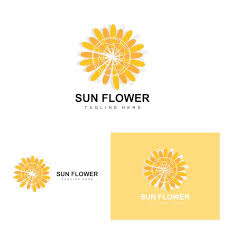 Sunflower Logo Design Ornamental Plant