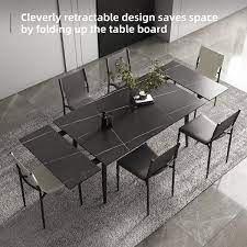 Black Stone Extendable Dining Table