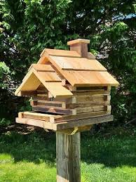 Log Cabin Bird Feeder Amish Handmade