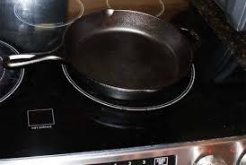 Cast Iron Cookware On Electric Glass