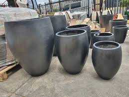 Round Taper Crucible Villa Pot 3 Size