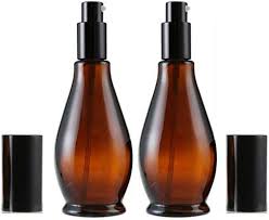 Amber Glass Lotion Pump Bottles 50ml