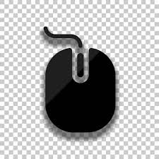 Computer Mouse Icon Black Glass Icon