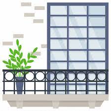 Brick Wall Flower Pot Casement Window