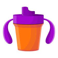Vector Plastic Sippy Cup Icon Cartoon
