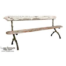 French Garden Bench With Cast Iron Legs