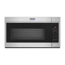 Maytag Over The Range Microwave With Dual Crisp Feature 1 9 Cu Ft Stainless Steel