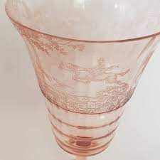 Rare Wine Glass Cambridge Pink