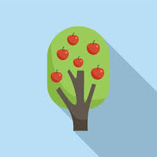 Premium Vector Garden Apple Tree Icon