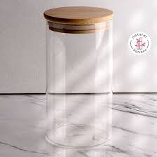 Bamboo Prase Glass Jar Goya Importaciones
