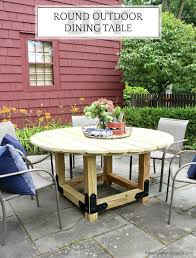 Diy Round Outdoor Dining Table With