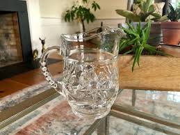 Crystal Glass Pitcher Creamer Clear