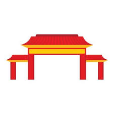Chinese Portal Line Style Icon 2593090