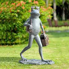 Spi Home Suave Per Frog Garden Sculpture 22 X 14 50 X 8 50 In