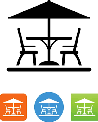 Patio Furniture Icon Vektörler Patio