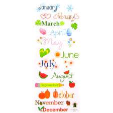 Month Icon Stickers Hobby Lobby