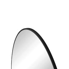 Wall Mounted Black Circular Mirror