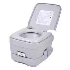 Gray Porta Potty Portable Toilet