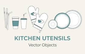 Kitchen Utensils Vector Isolated Set