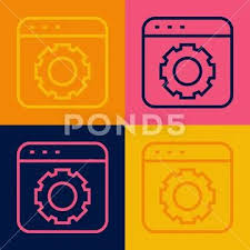 Pop Art Line Browser Setting Icon