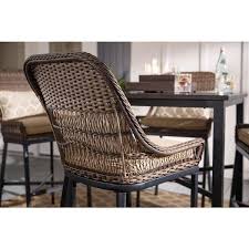 5 Piece Brown Wicker Outdoor Patio