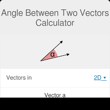 Angle Between Two Vectors Calculator