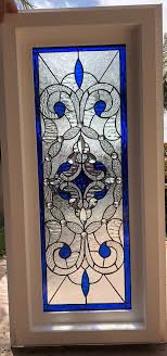 Stained Beveled Glass Window Panel