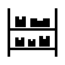 Packages On Shelves Icon 2387652 Vector
