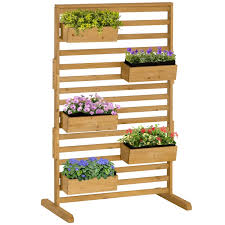 Outsunny Outdoor Plant Stand With 5
