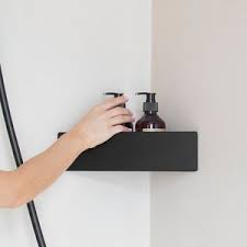 Black Corner Shower Shelf Bathroom