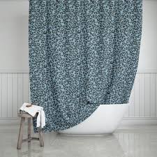Blue Leopard Shower Curtain 71x74 Blue