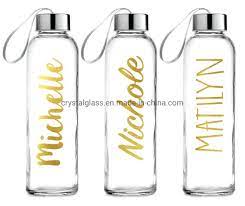 Customize Gold Foil Logo Printing Glass