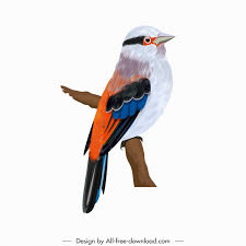 Sparrow Bird Icon Colorful Cute Design