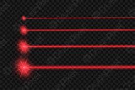 abstract red laser beam isolated on