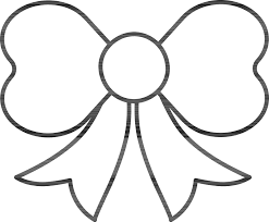 Bow Ribbon Icon In Black Outline
