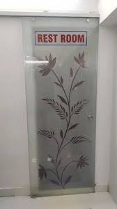 Hinged Printed Sliding Glass Door For