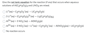 Answered Give The Net Ionic Equation