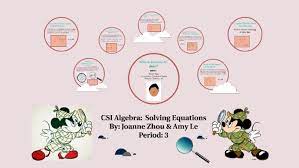 Csi Algebra Solving Equations By