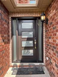 Brown Steel Door With Sidelites Alda