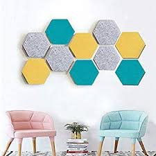 Felt Hexagon Bulletin Board Tiles Set W