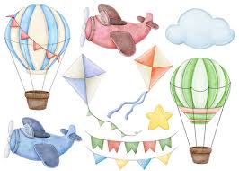 Hot Air Balloon Watercolor Images