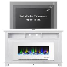 White Fireplace Tv Stand