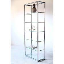 Vintage Chrome Glass Freestanding