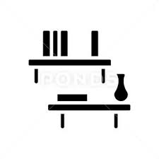 Floating Shelf Black Glyph Icon