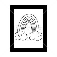 Frame Picture Rainbow Clouds Decoration