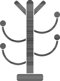 Glyph Style Of Coat Stand Icon Made