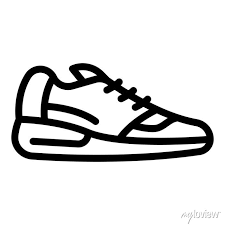 Walking Sneakers Icon Outline Walking