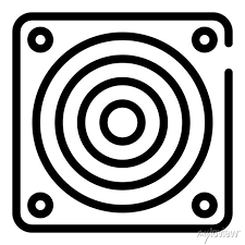 Exhaust Fan Grill Icon Outline Exhaust